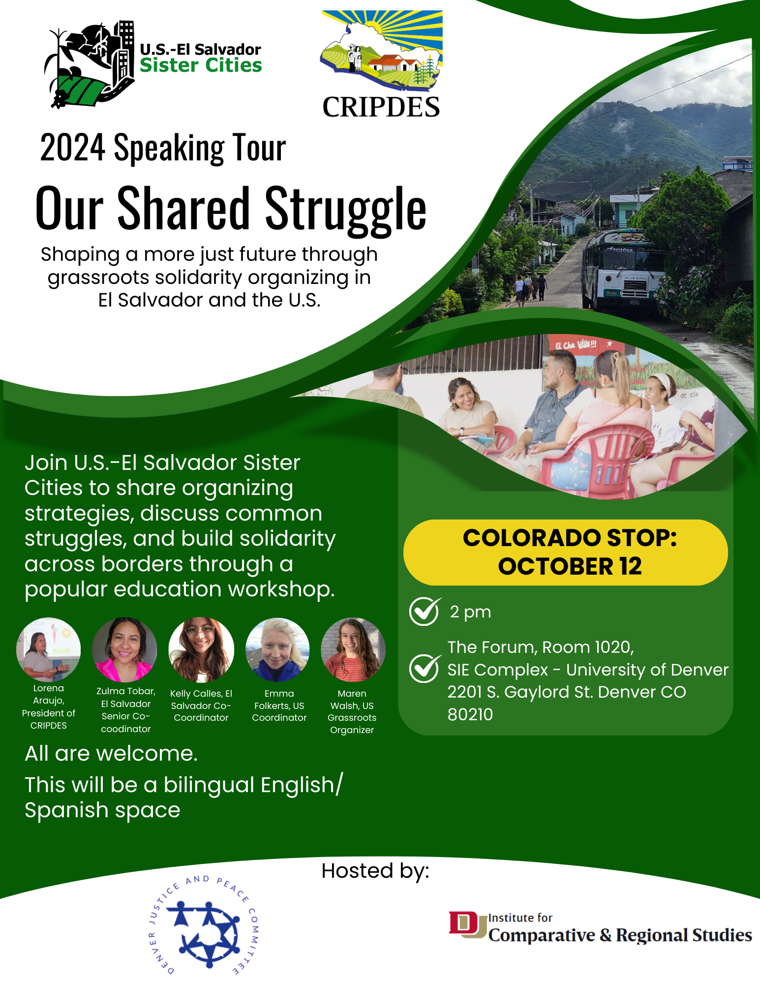 Our Shared Struggle a workshop to build transterritorial solidarity. Oct 12 at 2 pm