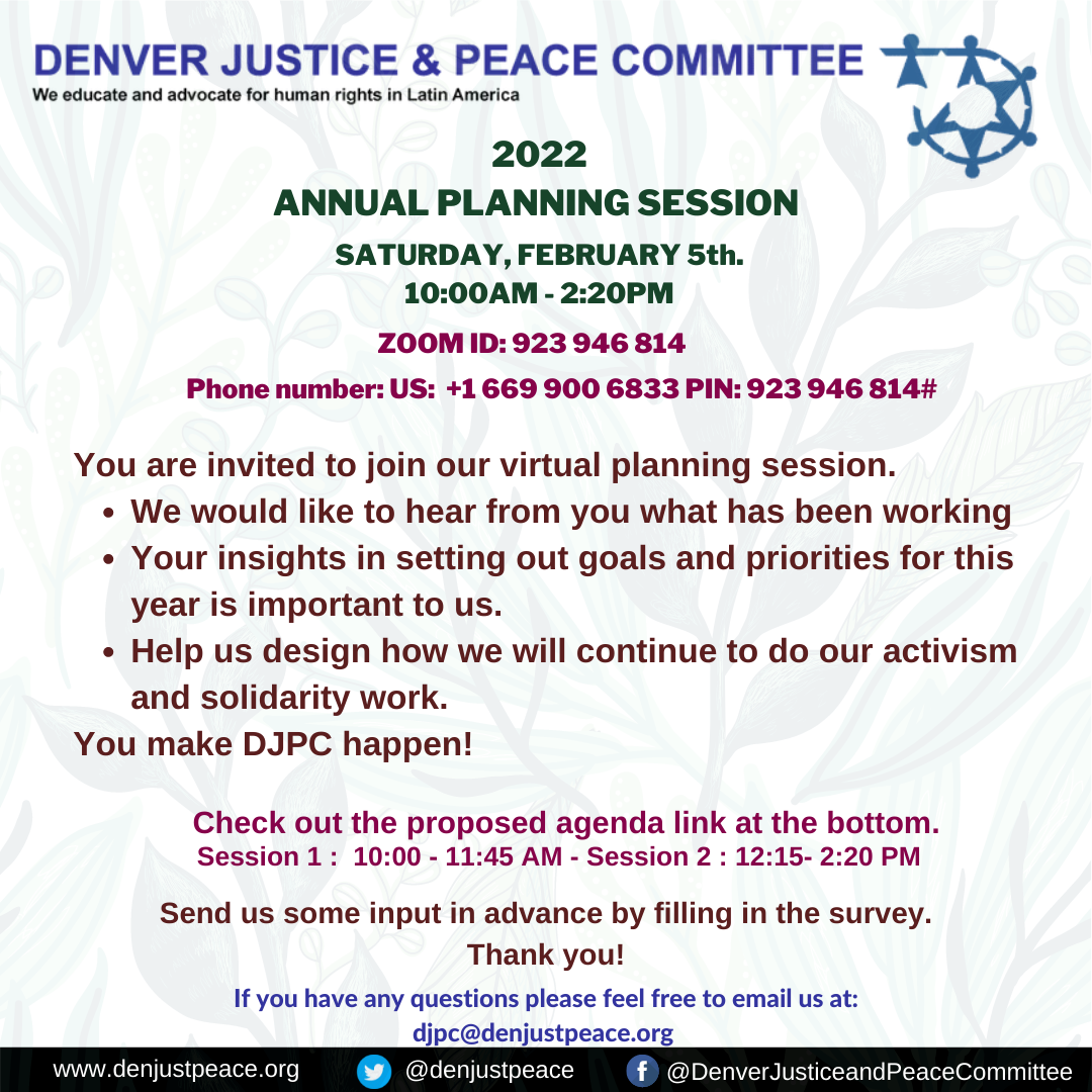 Planning Meeting 2022: February 5th at 10 a.m.